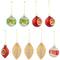 9ct. 2-Finish Silver & Red Glass Retro Reflector Ornaments